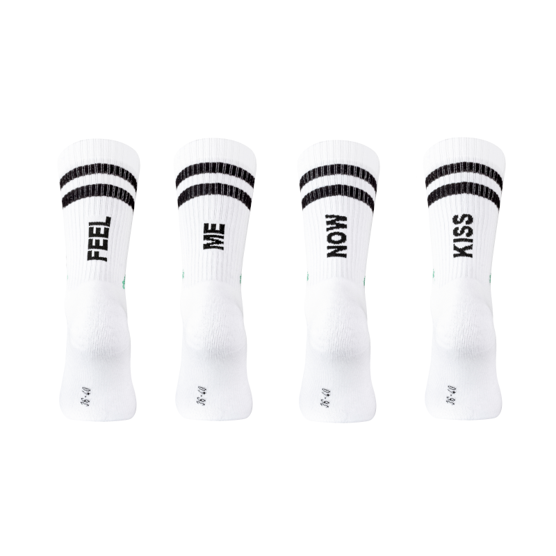 John Kiss Slogen Socken im 4er-Bundle Kiss