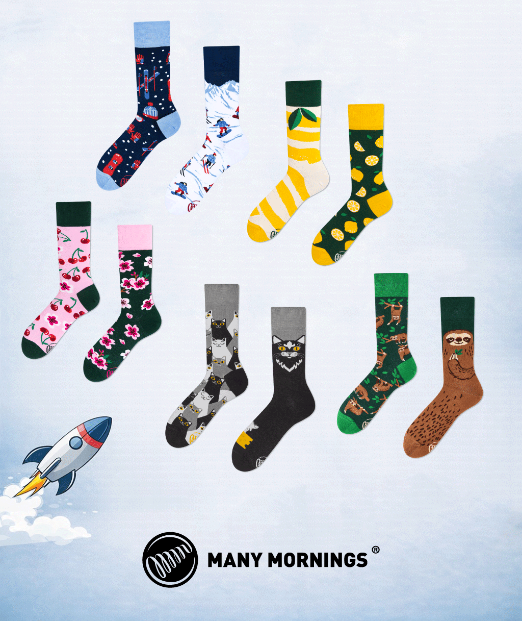 Many Mornings 5 Socks Bundle