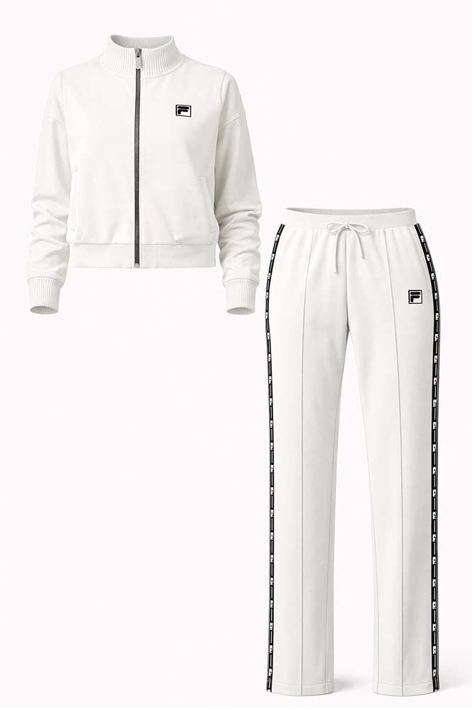 WOMAN LONG PYJAMAS FULL ZIP IN FRENCH TERRY