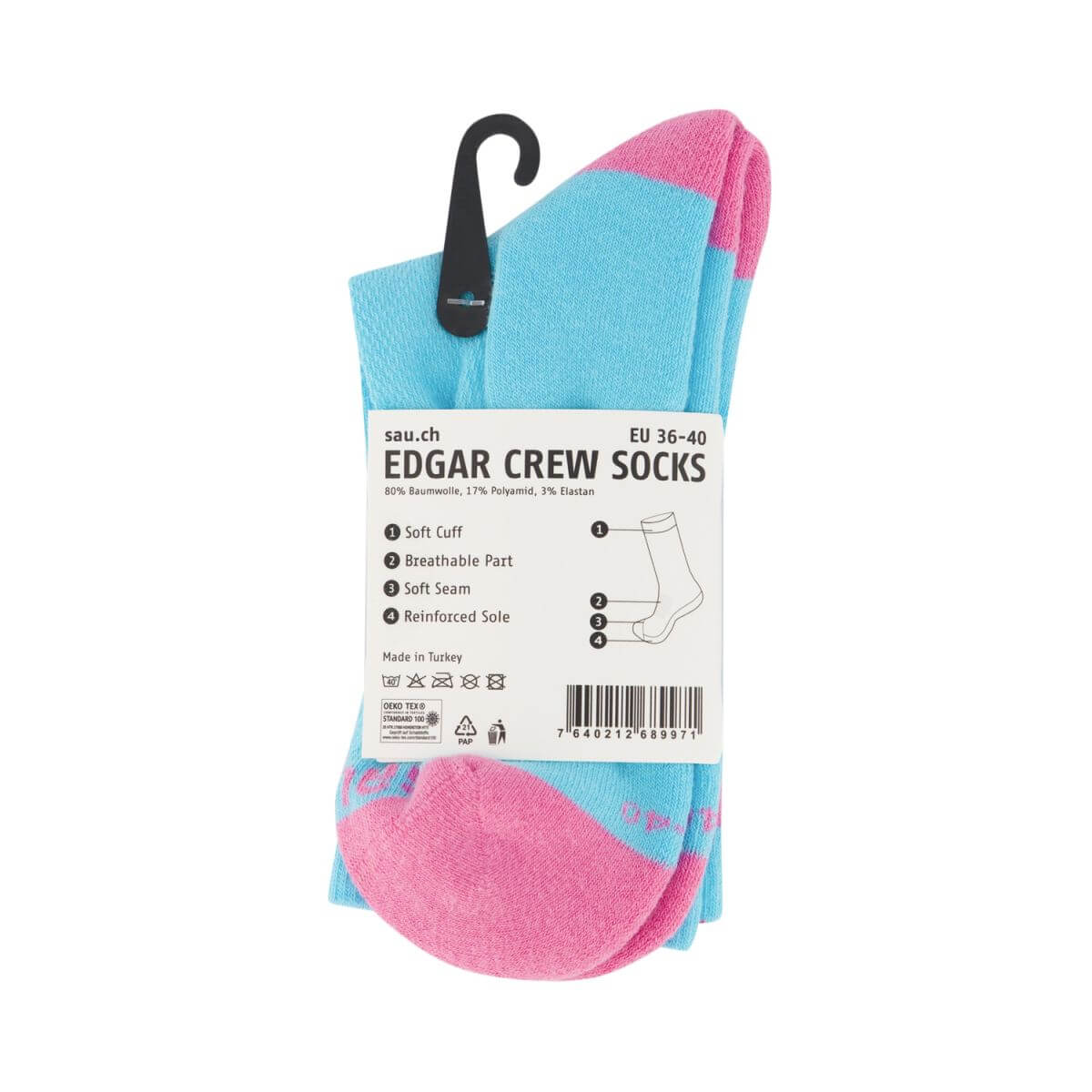 Edgar Crew Socken sau.ch 1-pack – Bild 5