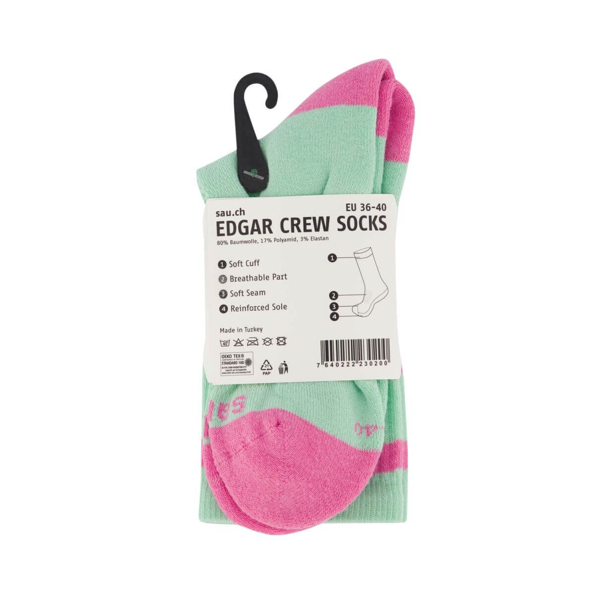 Edgar Crew Socken sau.ch 1-pack - Image 5