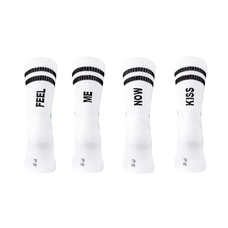 John Kiss Slogen Socken im 4er-Bundle Kiss