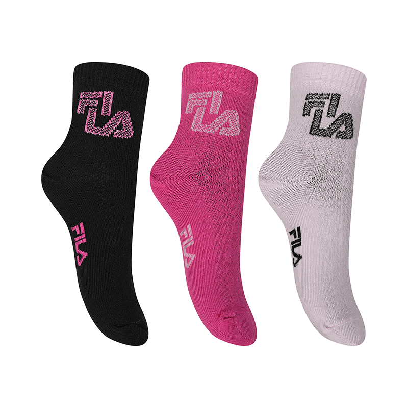 JUNIOR GIRL QUARTER PLAIN SOCKS 3 PAIRS PACK
