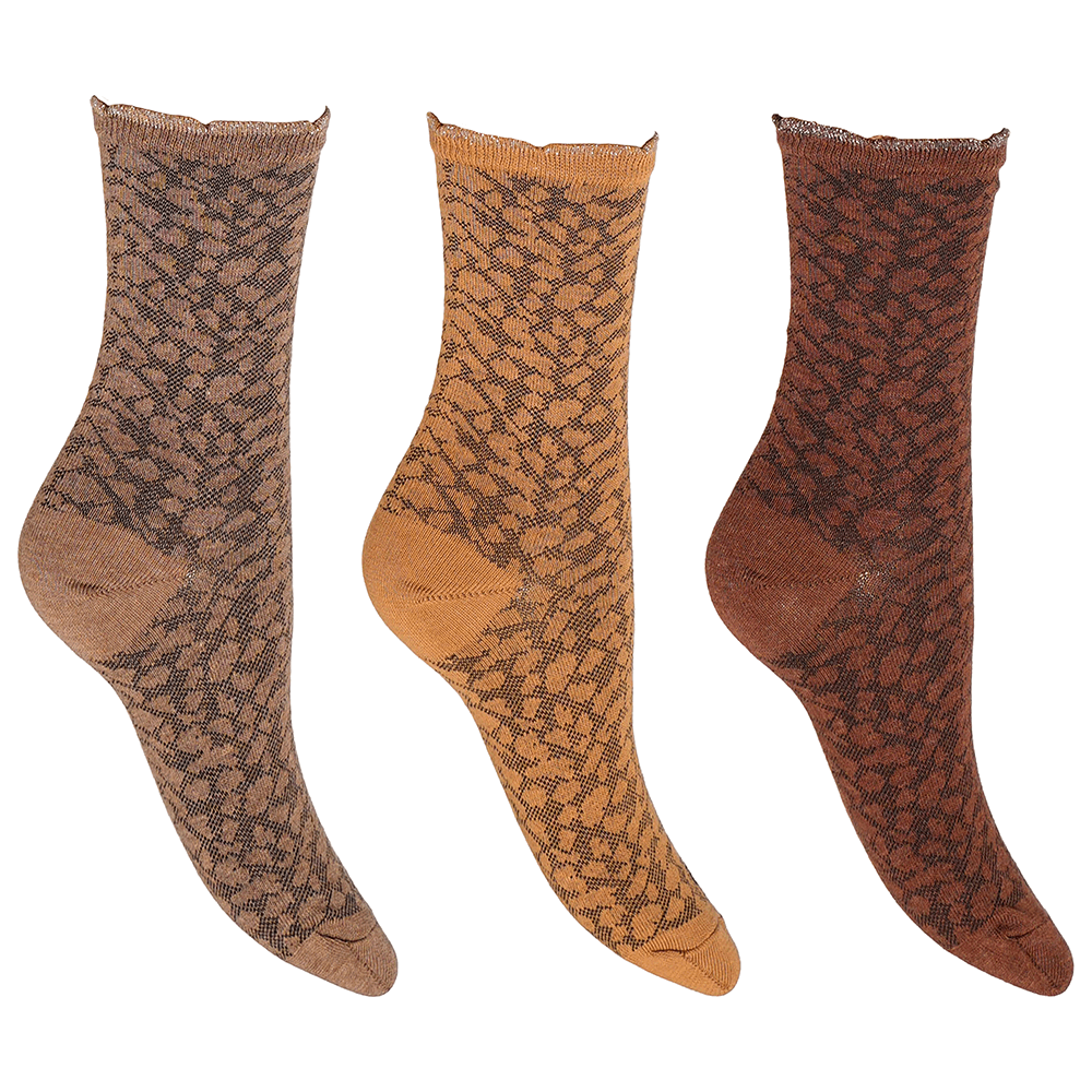 WOMAN LIFESTYLE NORMAL PLAIN SOCKS 3 PACK - Image 2