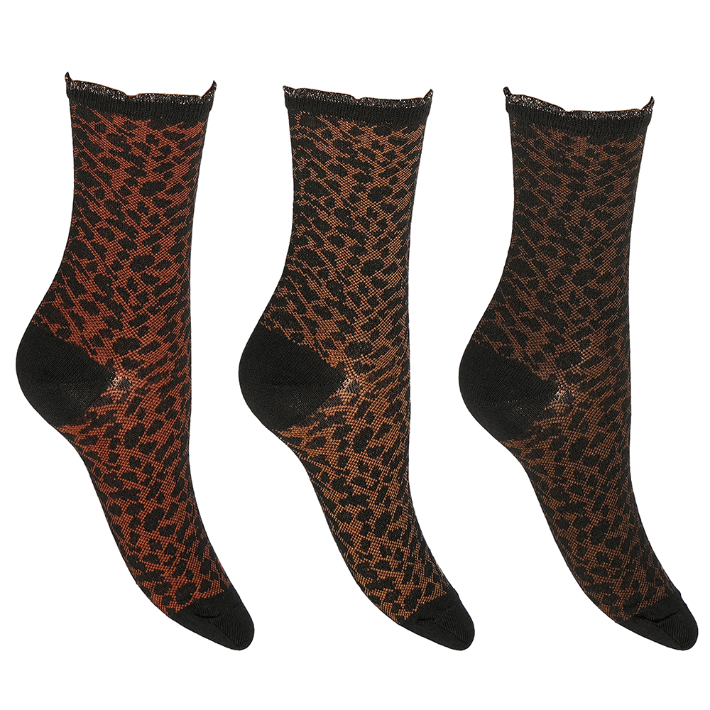 WOMAN LIFESTYLE NORMAL PLAIN SOCKS 3 PACK