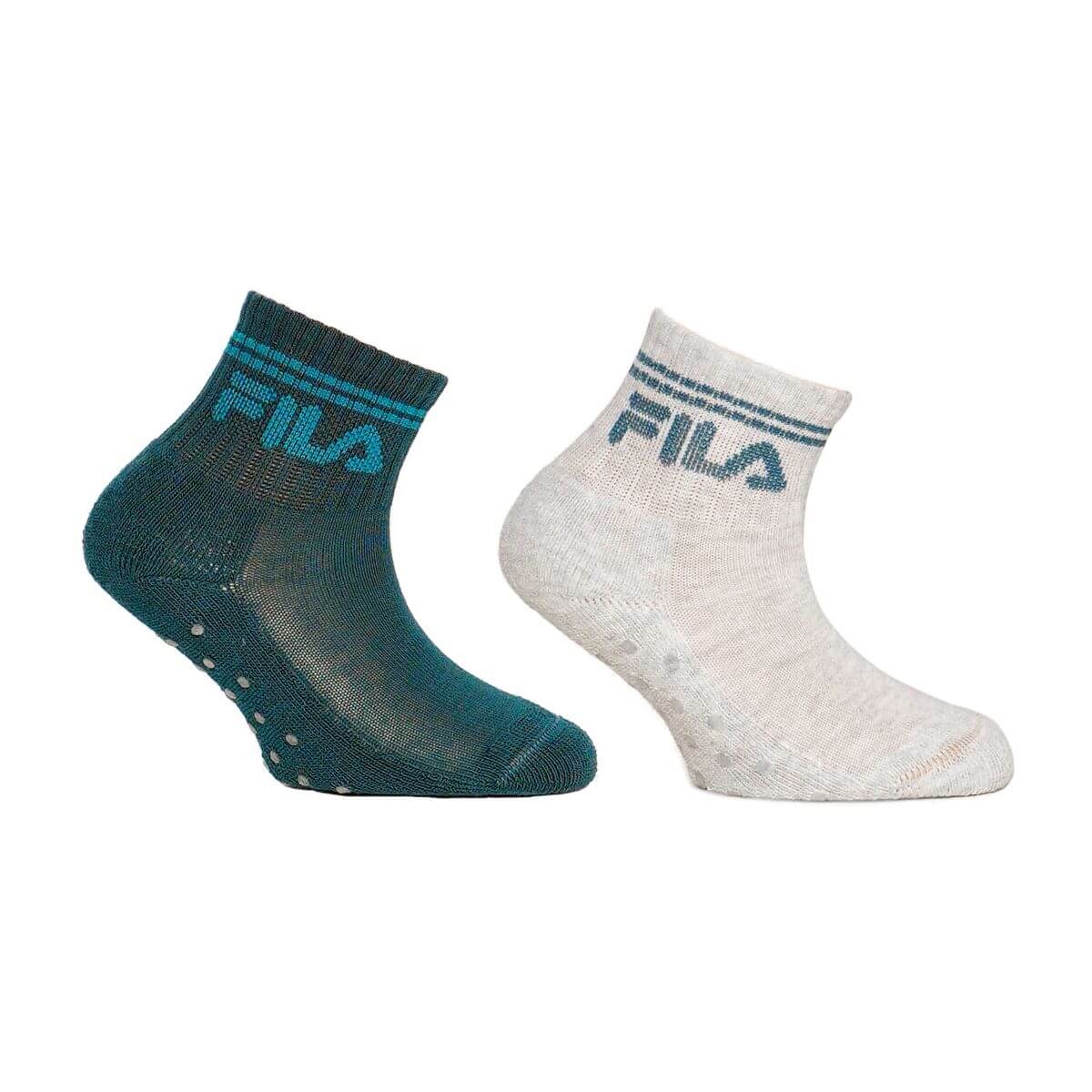 JUNIOR QUARTER PLAIN SOCKS WITH ABS 2 PACK - Image 2