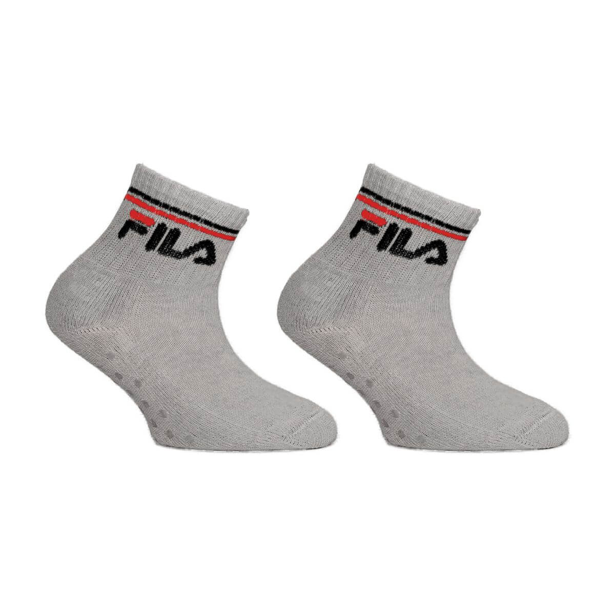 JUNIOR QUARTER PLAIN SOCKS WITH ABS 2 PACK