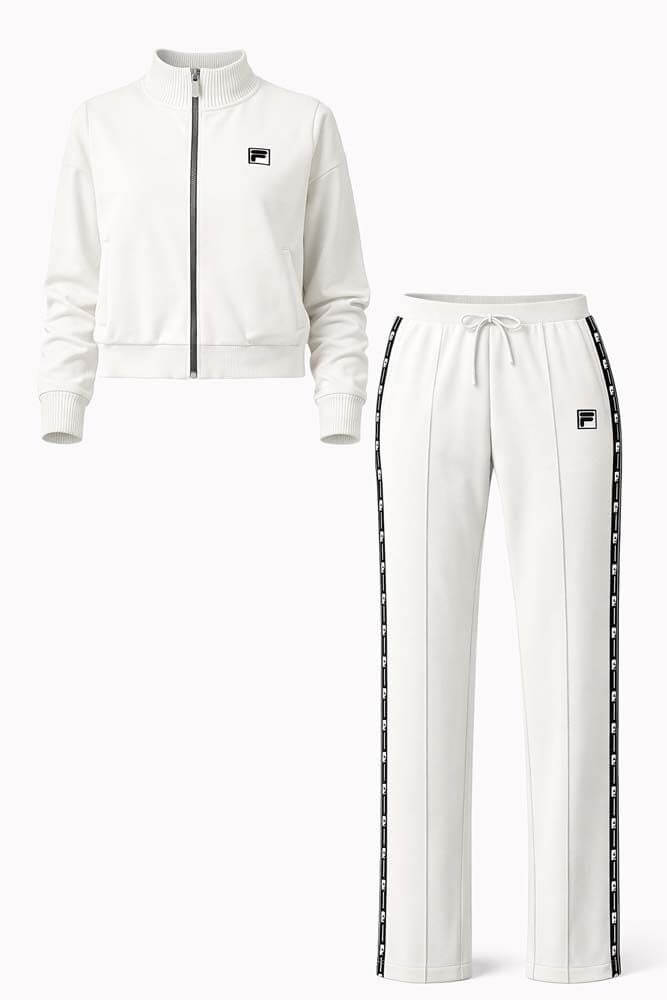 WOMAN LONG PYJAMAS FULL ZIP IN FRENCH TERRY