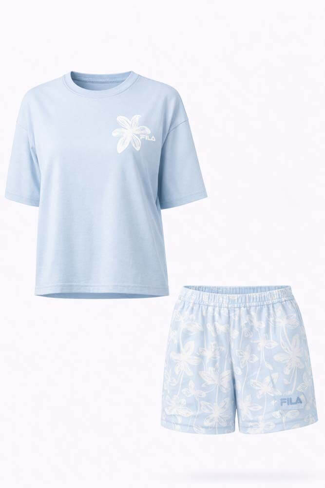 WOMAN PYJAMAS SHORT SLEEVES T-SHIRT AND SHORT PANTS