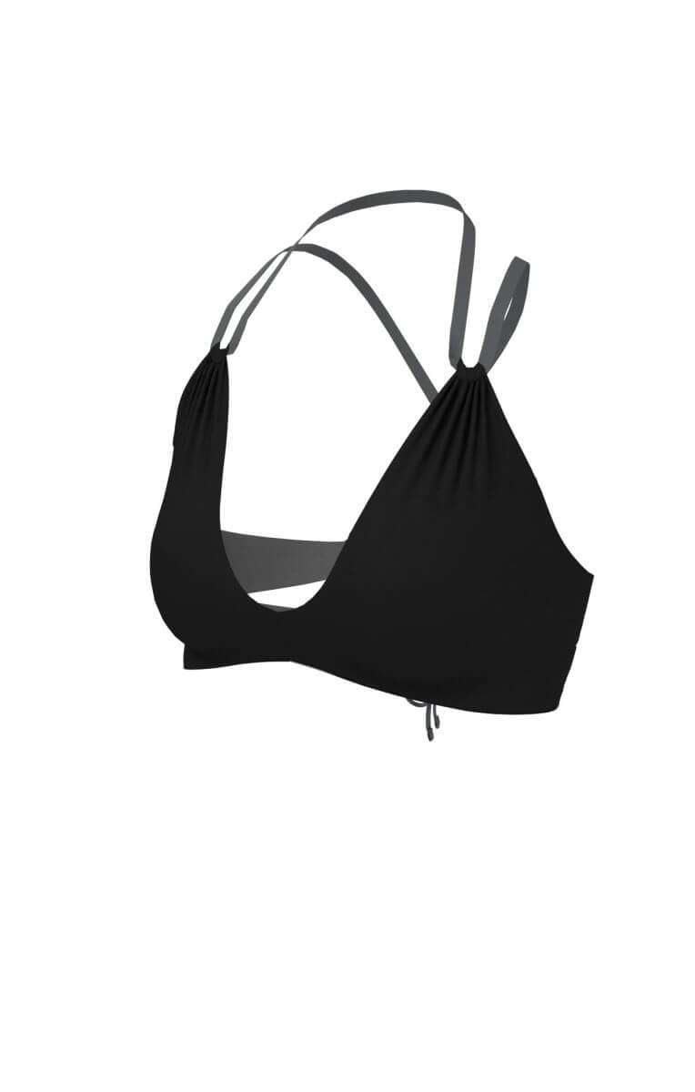 Lace-Up High Neck Bikini Top - Image 3
