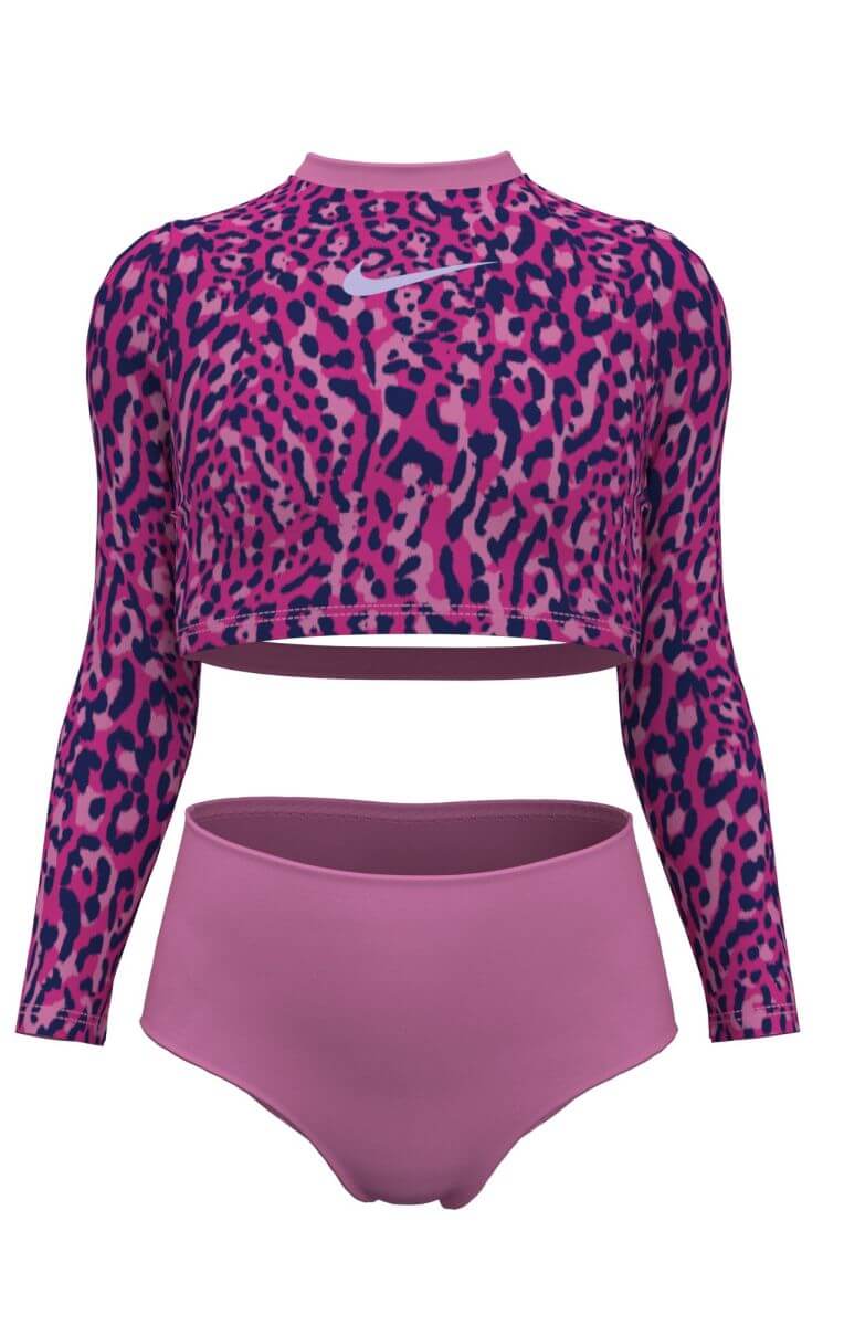 WILD Long Sleeve Crop Top & High Waist